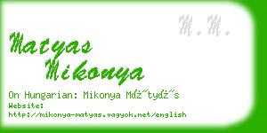 matyas mikonya business card